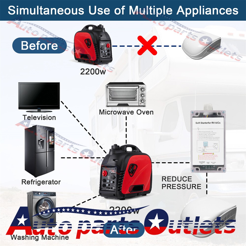 New Enables Easy Start an A/C For RV A/C Soft Starter Smart Control Kit