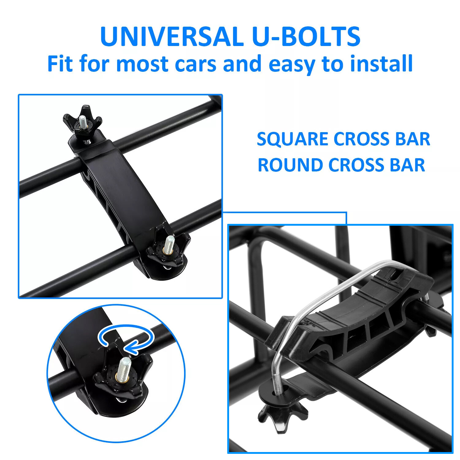 67" Roof Rack Cargo Top Luggage Holder Carrier Basket with Extension Travel NEW