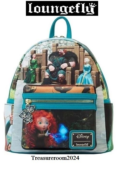 LOUNGEFLY Disney Brave Merida Princess Scene Mini Backpack NEW!