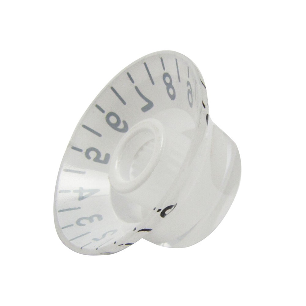 FLEOR 4PCS White Guitar Knobs Volume Tone Control with Hot Top Shape for LP SG