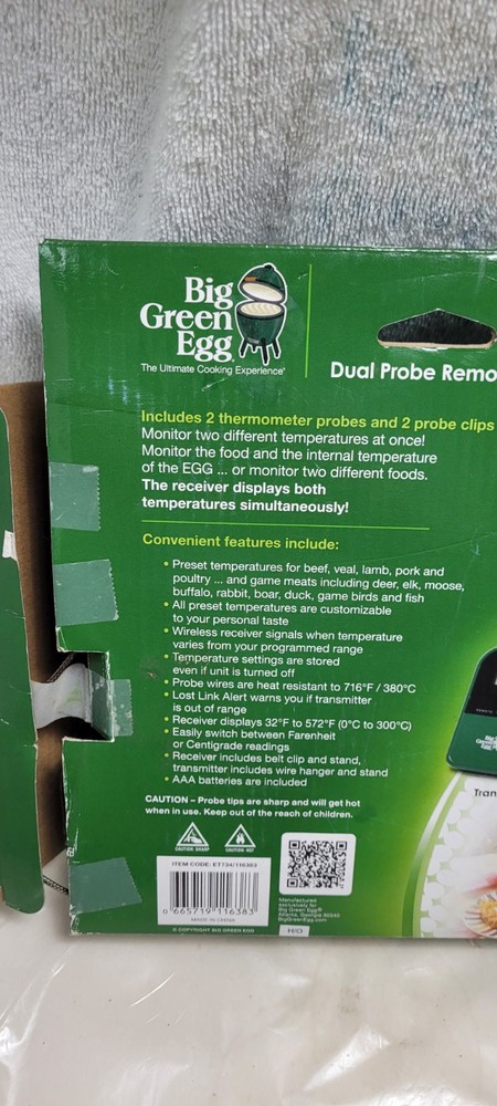 Big Green Egg Dual Remote Probe Wireless Thermometer