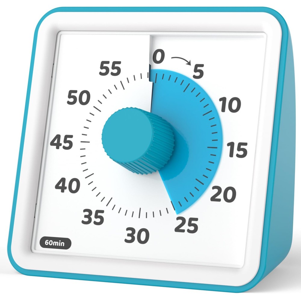 Visual Timer for Kids, 60-Minute Countdown Timers for Classroom Office Kitche...