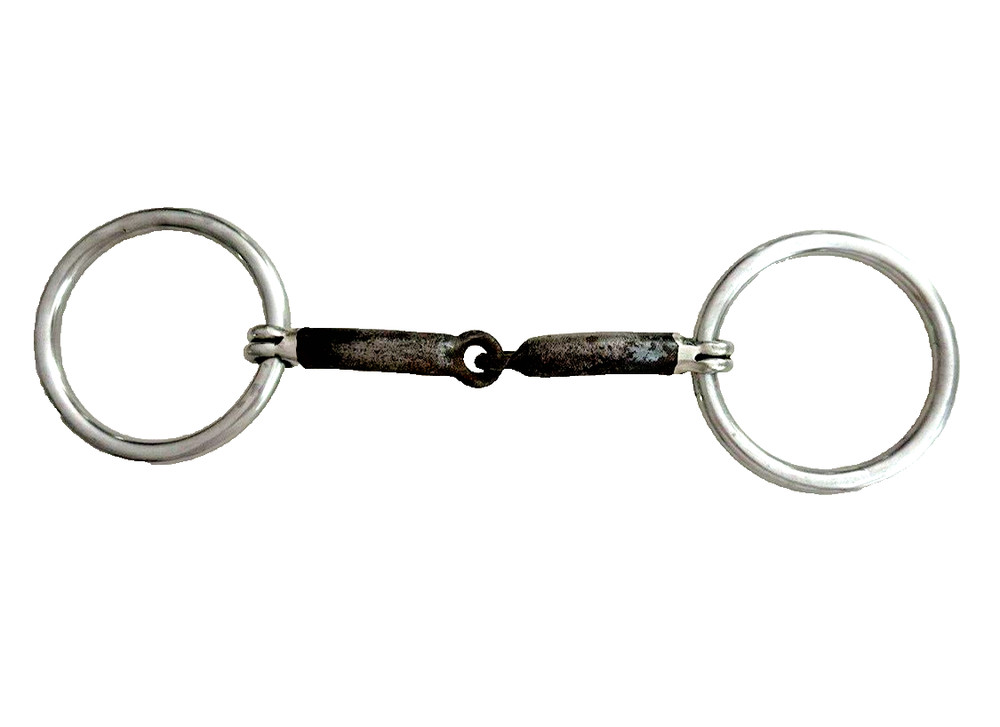 Sweet Iron Loose Ring Snaffle Bit 5" With Copper Inserts