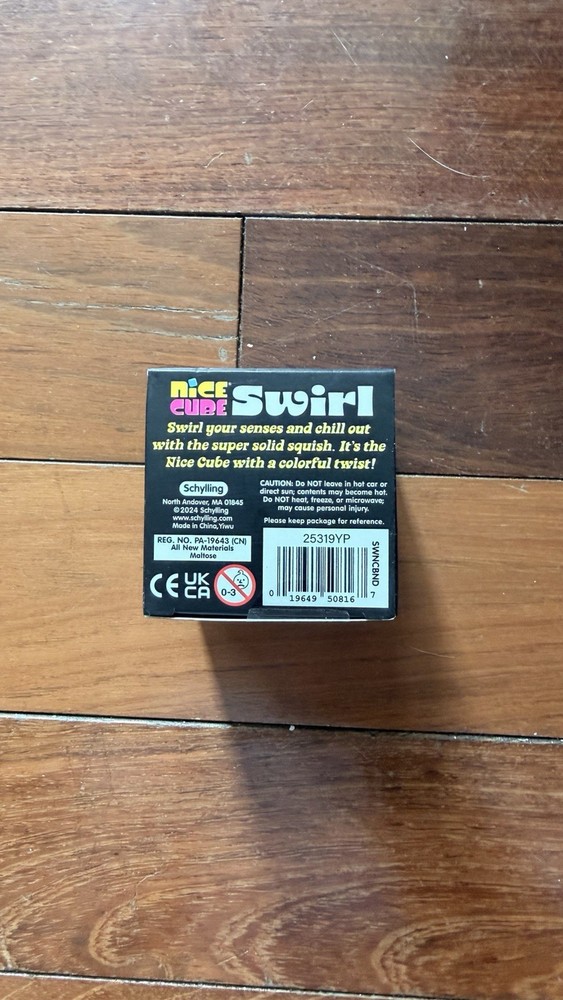 BLUE GREEN Schylling NeeDoh Nice Cube Swirl. Super Solid Squish AUTHENTIC
