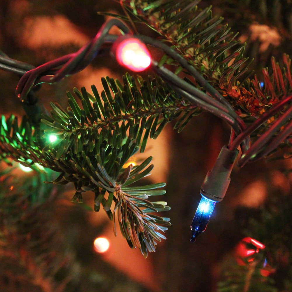 Multi-Colored Christmas Mini String Lights, 20FT 100 Count Incandescent Waterpro