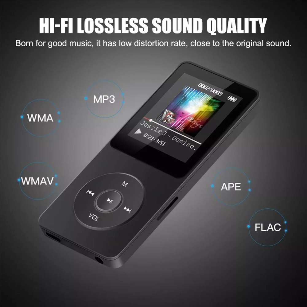 MP3 Player BT 5.0 HD Screen Display HiFi Lossless Audio Multi-function Equipment