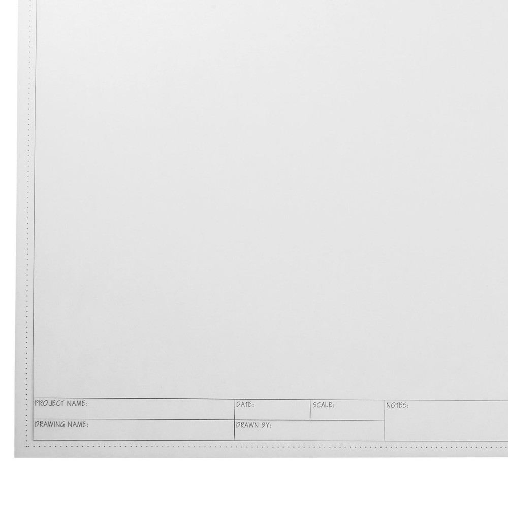 11x17 Translucent Vellum Drafting Sheets with Title Block 20 Pack