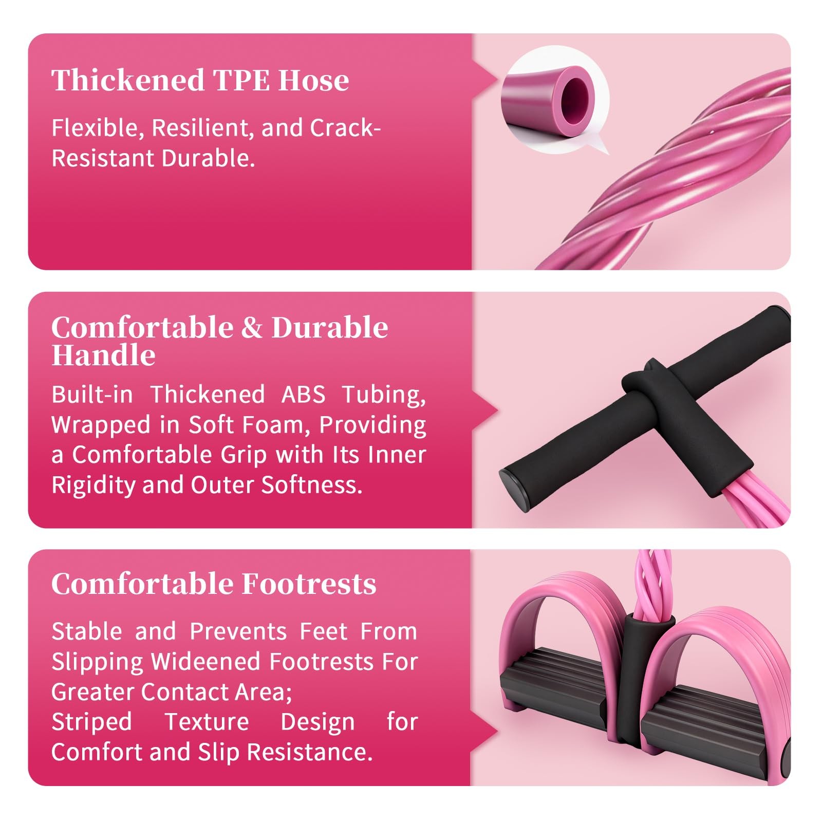 Multifunction Tension Rope, 6-Tube Elastic Yoga Pedal Puller Resistance Band,...