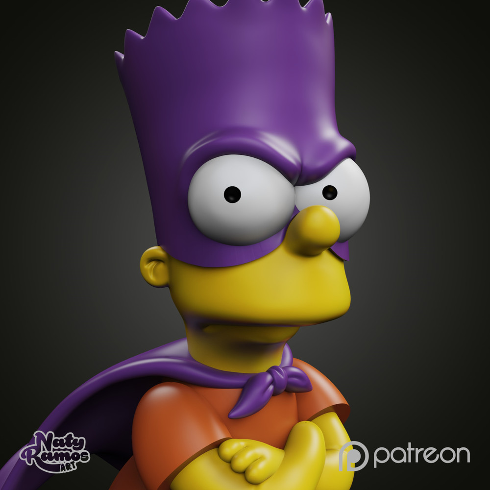 UNPAINTED The Simpsons Bart Bartman 3D Printed Model Kit NR