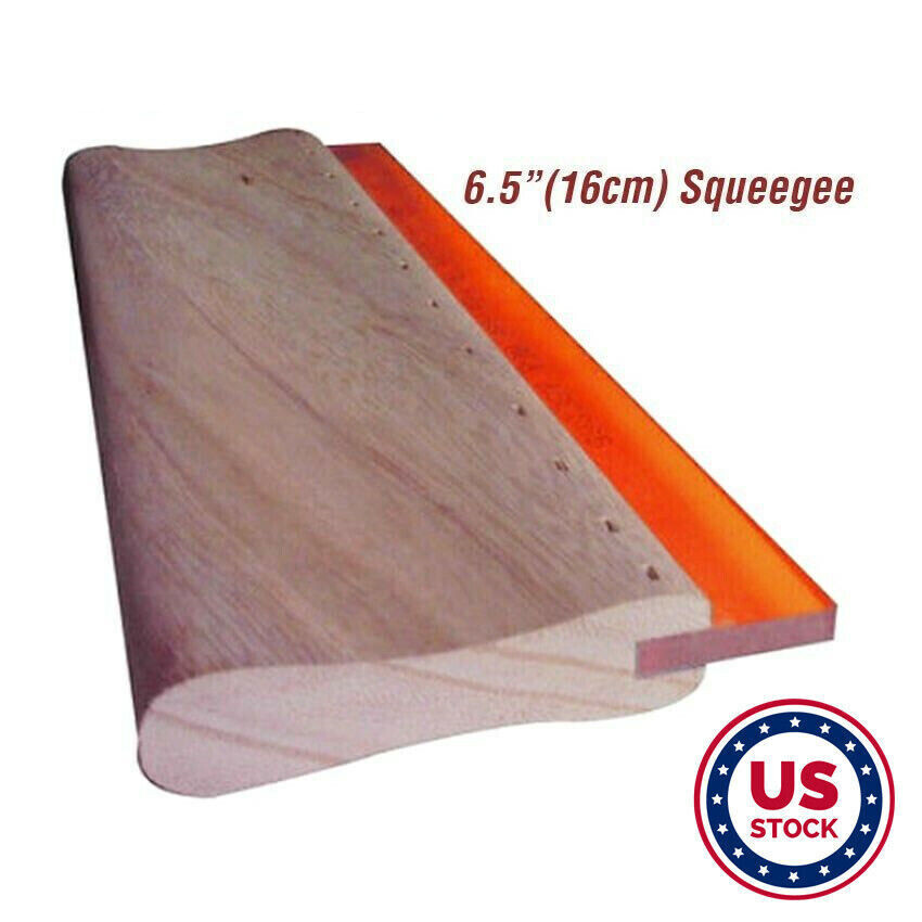 US 6.5 Inch Silk Screen Printing Squeegee Ink Scraper Scratch Board 75 Durometer
