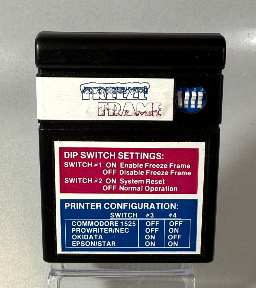 Commodore 64: FREEZE FRAME Cartridge, Screen Dump to Printers -