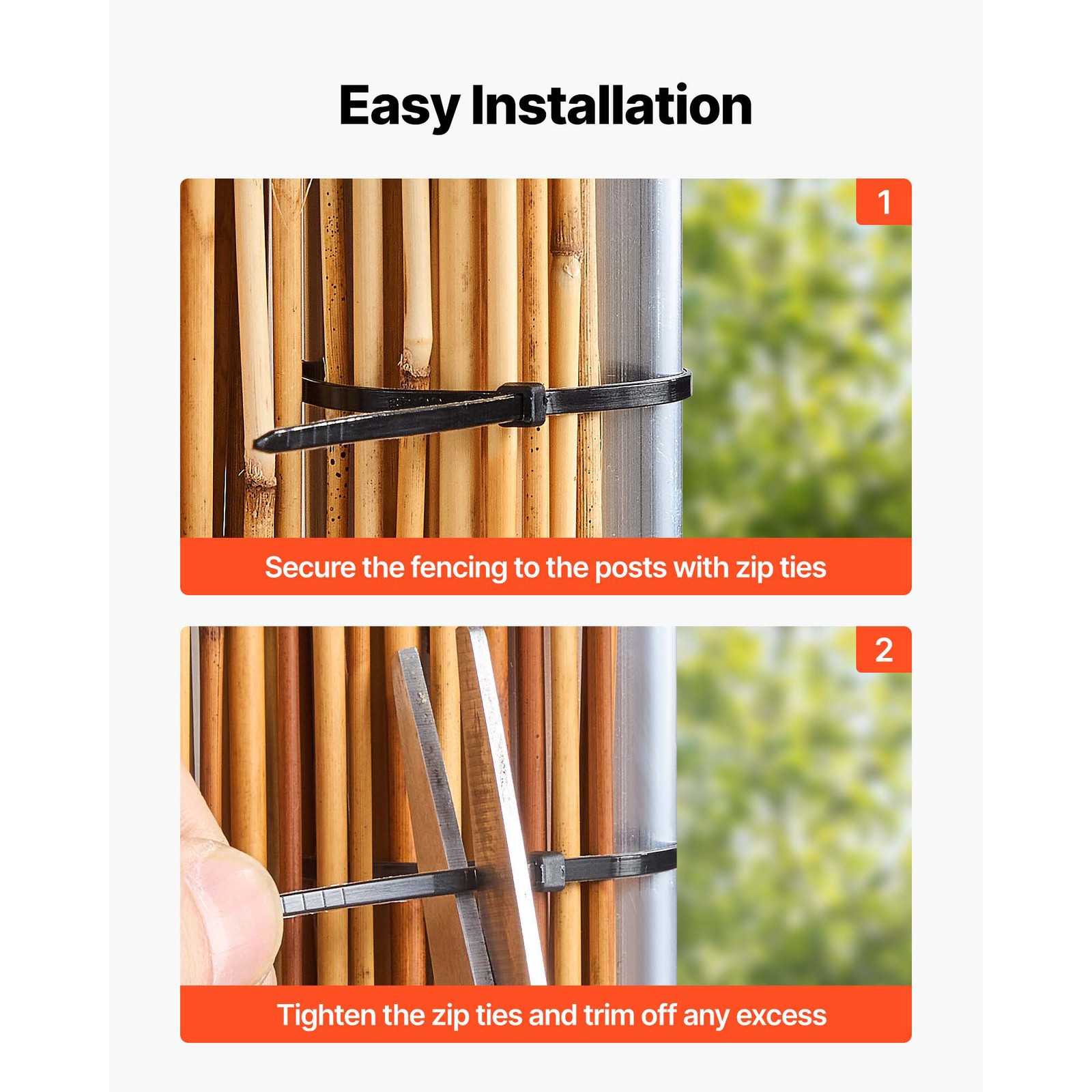 Uimoso Natural Reed Fence Panel 6 ft x 16.4ft Privacy Screen Roll for Garden Use