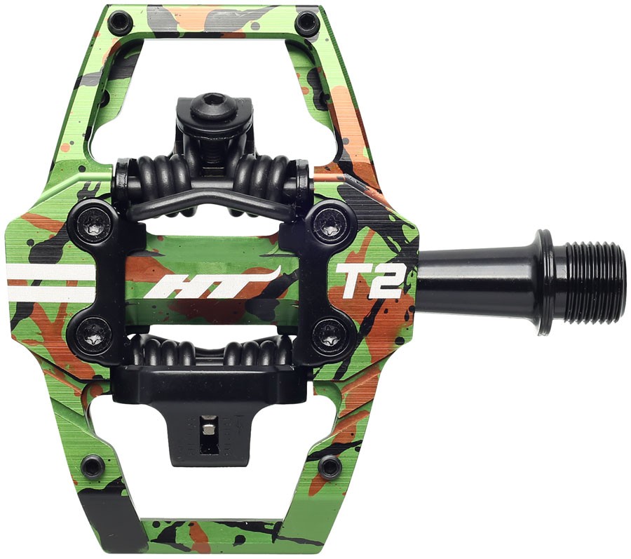 HT Components T2 Pedals - Aluminum Dual Sided Clipless Platform Pedals for