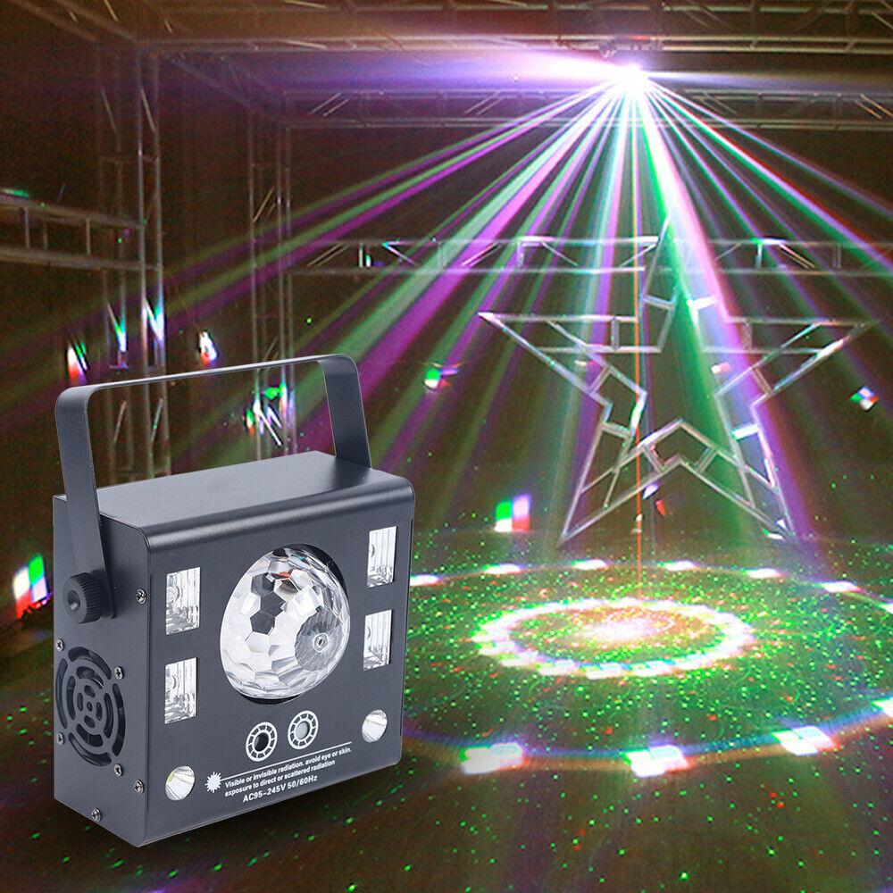 New 4 in 1 Mixed LED Light Party DJ Disco Lights Effect Pattern Strobe Light