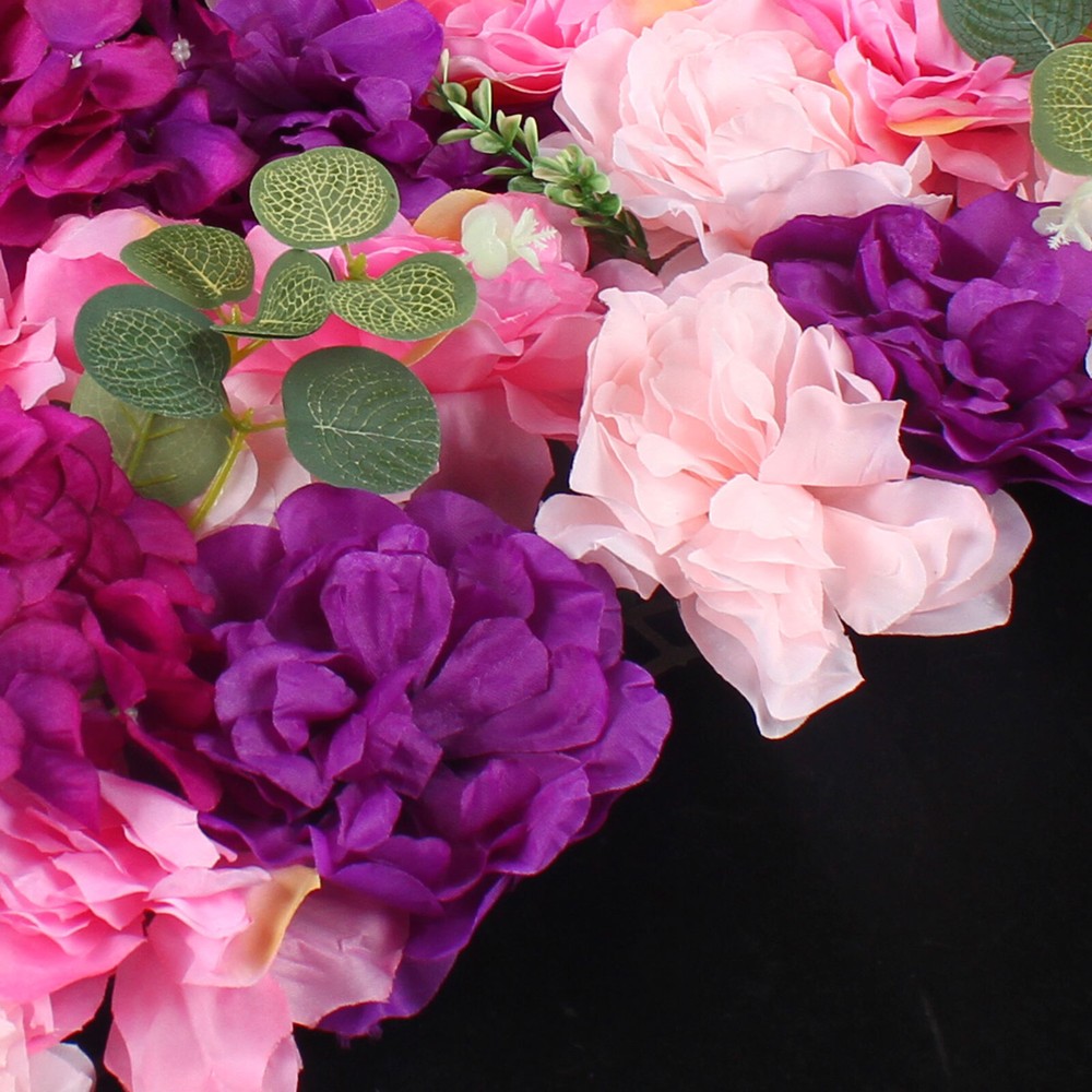 6 Pack Artificial Flower Wall Panels 3D Flowers Wall Panel Backdrop for Wedding