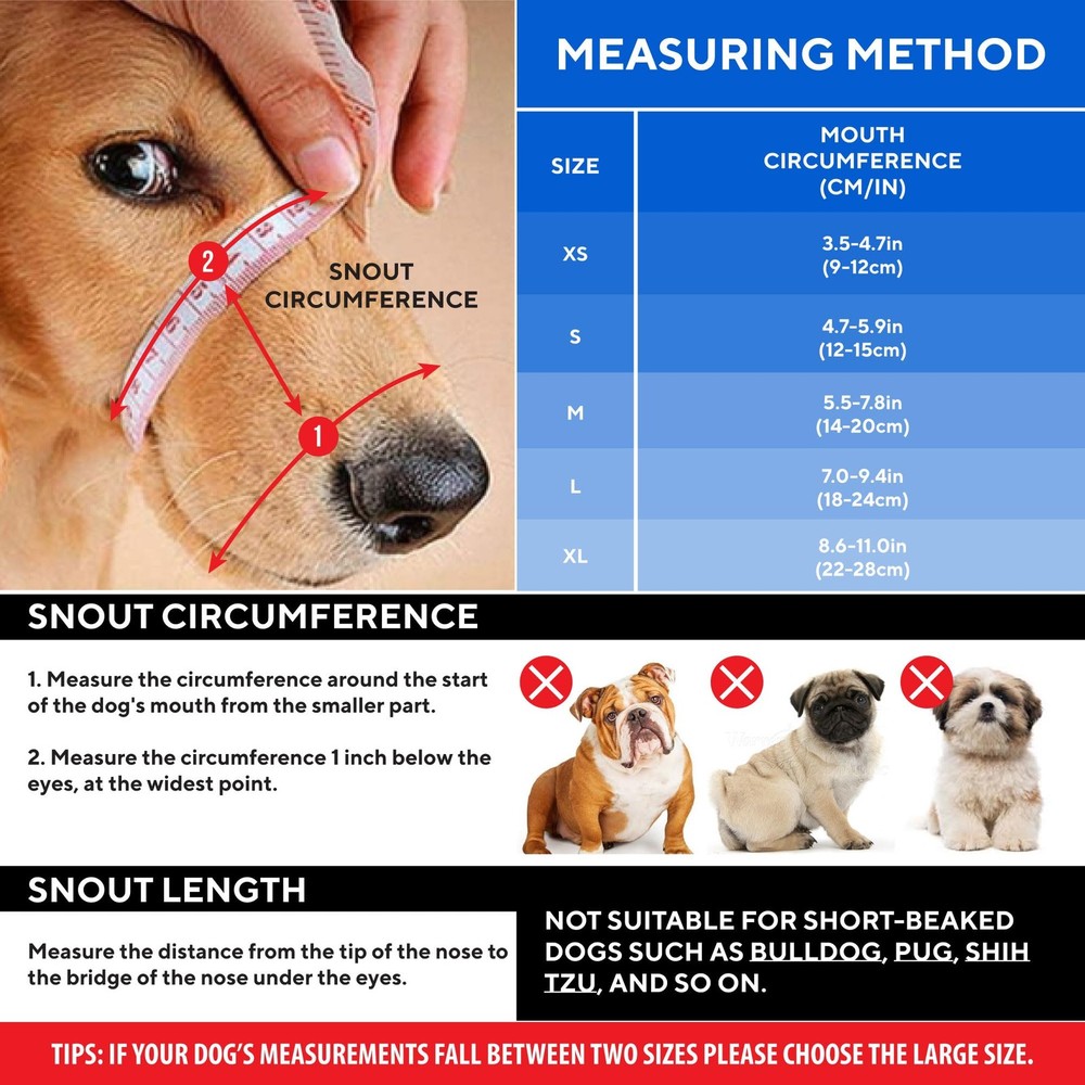 Soft Adjustable Dog Muzzle for Medium Dogs - Prevent Biting, Barking, Chewing
