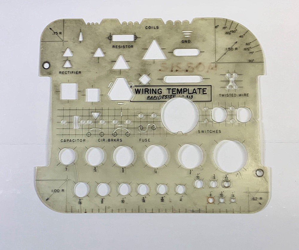 Vintage Drafting Templates Electrical Electronic And IBM Flow Charting
