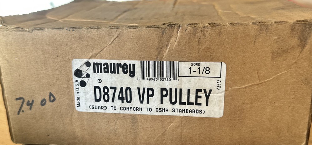 D8740 X 1-1/8” Multi Variable Pitch Pulley Sheave