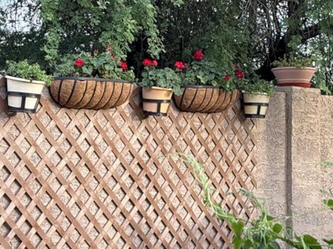 24 Inch Window Box Planters 2 Pack with Coco Liners, Rustproof 24inch/2pack