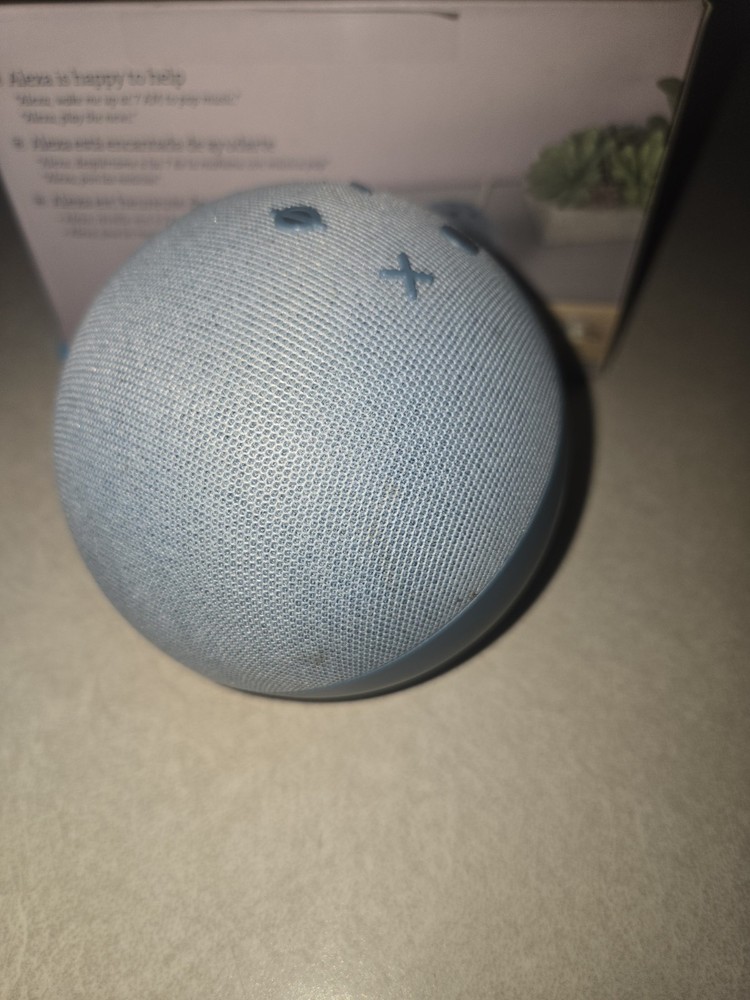 Amazon Echo Dot 4th Generation Smart Speaker Blue Alexa B7W644 NO CHARGER