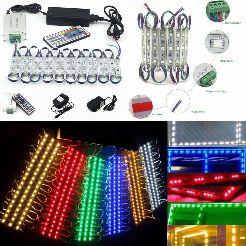 20' ft Multi-color Store Front LED Window Light Module with power supply +Remote