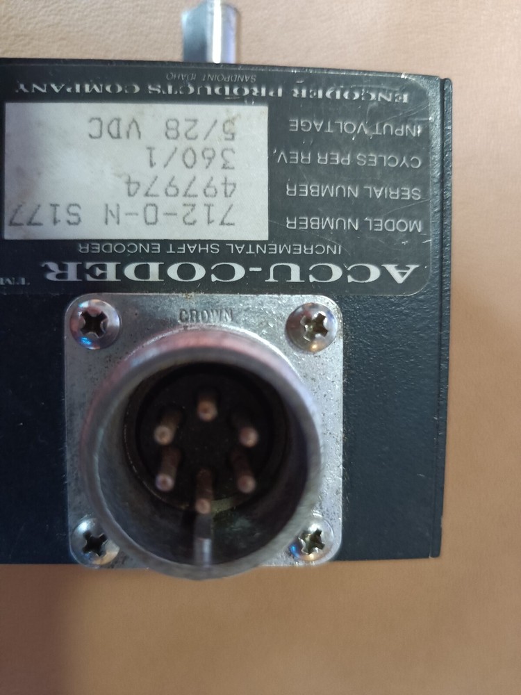 ENCODER PRODUCTS ACCU-CODER 712-D-N S177 Shaft Encoder 360/1 5/28VDC