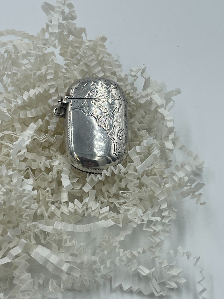 Antique Sterling Match Safe Vesta Case