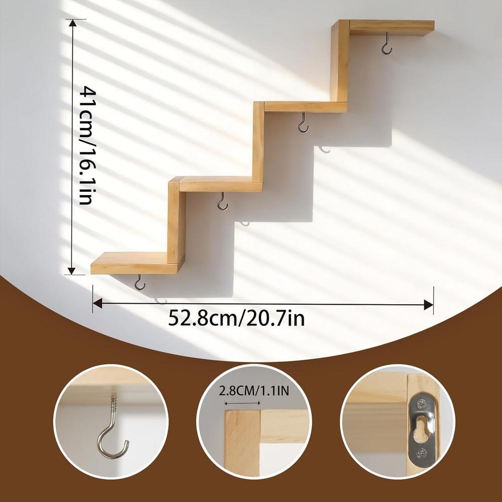 Coffee Cup Holder Wall Mounted Multi-Layer Mug Mount Rack W/ Hooks Hanger