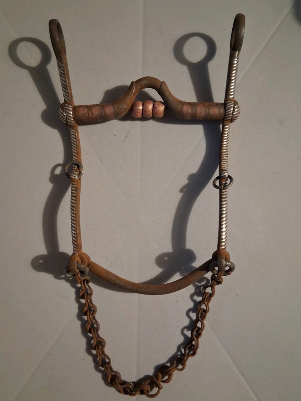 Vtg. Fancy Engraved Western Horse Bit, 5"