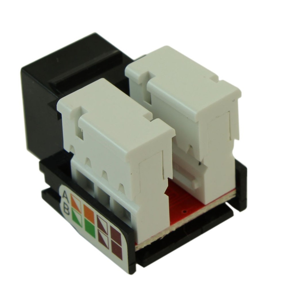 Keystone Jack Insert/Punch-down - Cat 5E RJ45 Networking Black