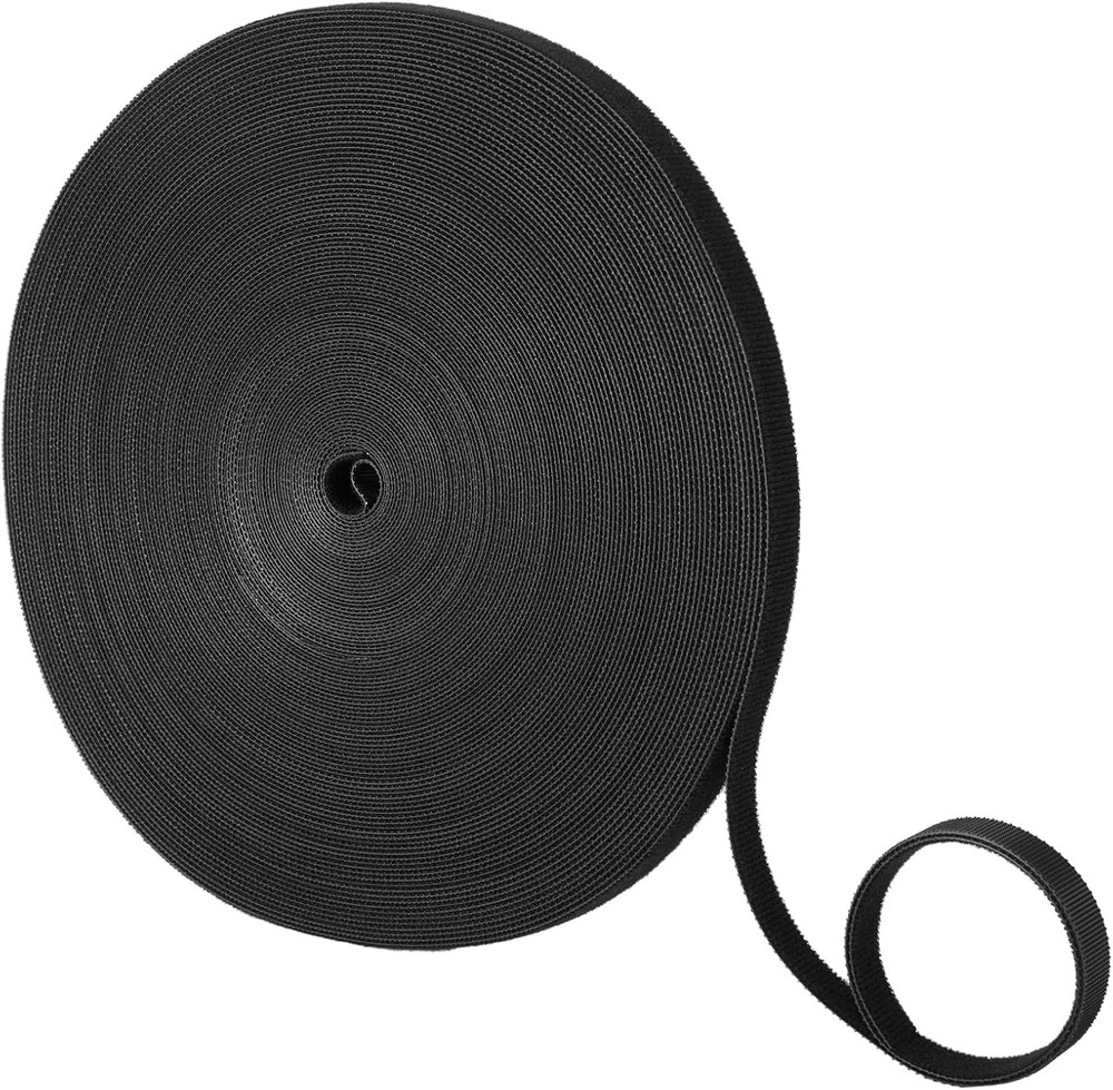 1/2In X 100Ft Hook and Loop Roll | Double-Sided Strips Self-Gripping Straps #79