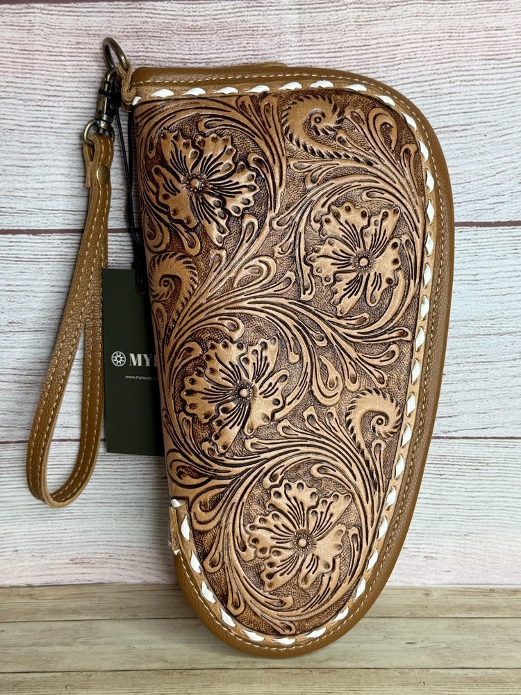 MYRA ~ TOOLED ~ LEATHER ~ PISTOL ~ CASE