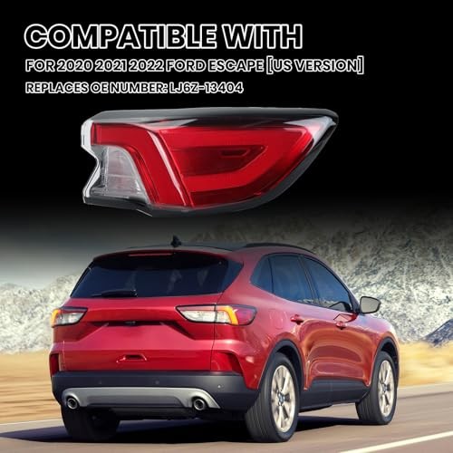 Tail Light Assembly Compatible with Right Passenger Side For 2020-2022 Outer