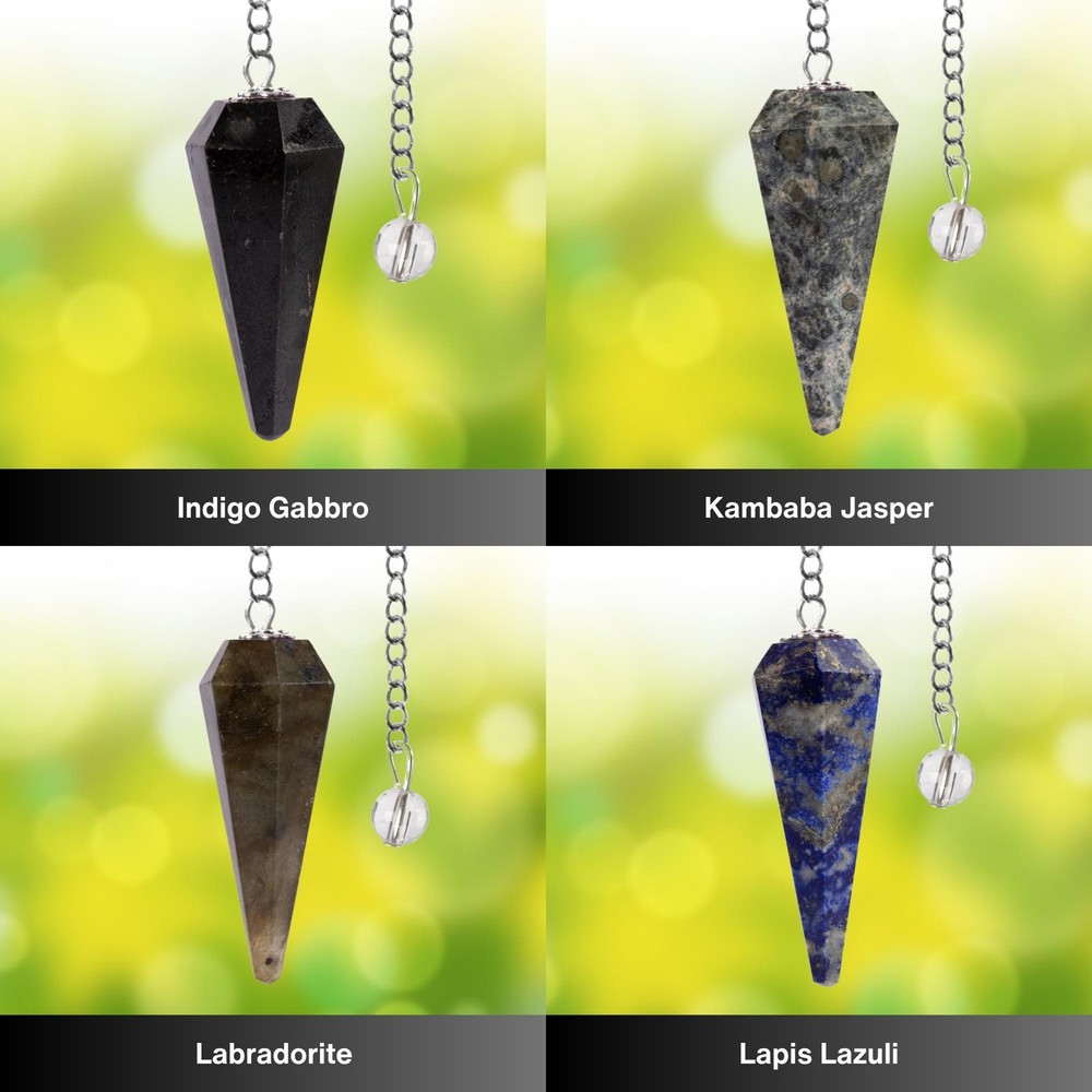 Pendulum Crystals, Divination Tool, Energy Work, Reiki, Grid ,Dowsing, 35 Types