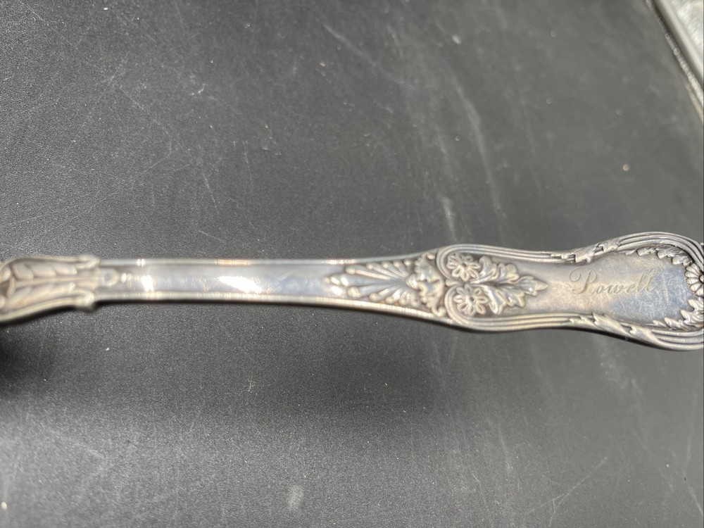 19th C. Tiffany & Co. Silver Engraved Table Crumber Read