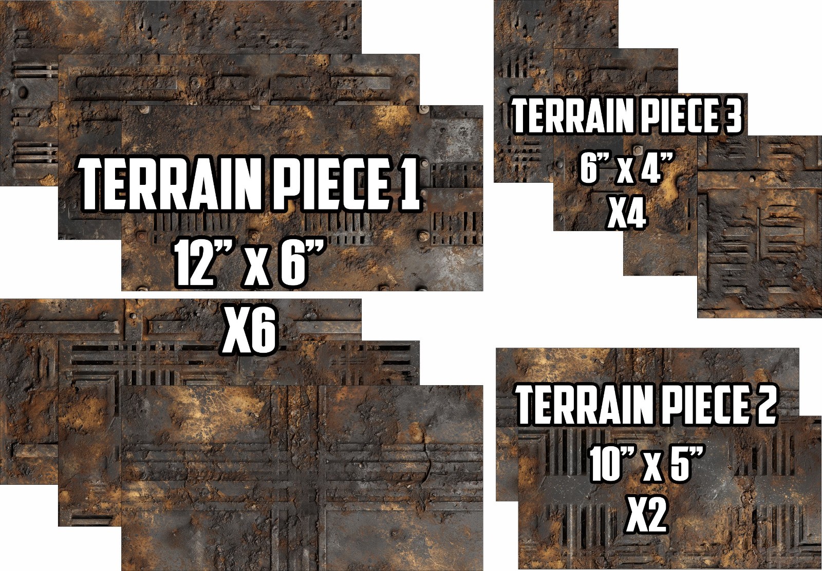 Neoprene Terrain Mats - Rotiron - Compatible w/ Warhammer 40K