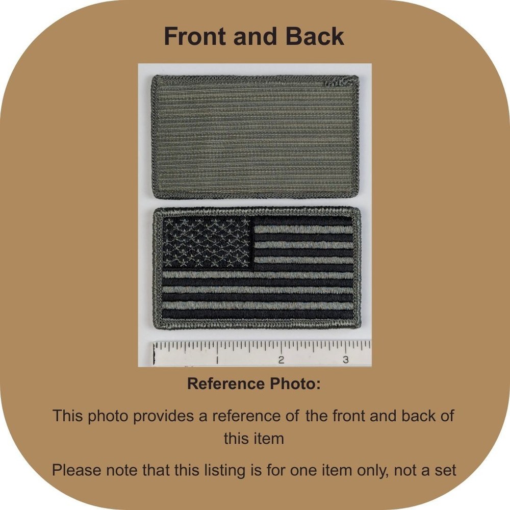 American Flag Patch; Subdued UCP/ACU Foliage Green; Hook Fastener Tactical Patch
