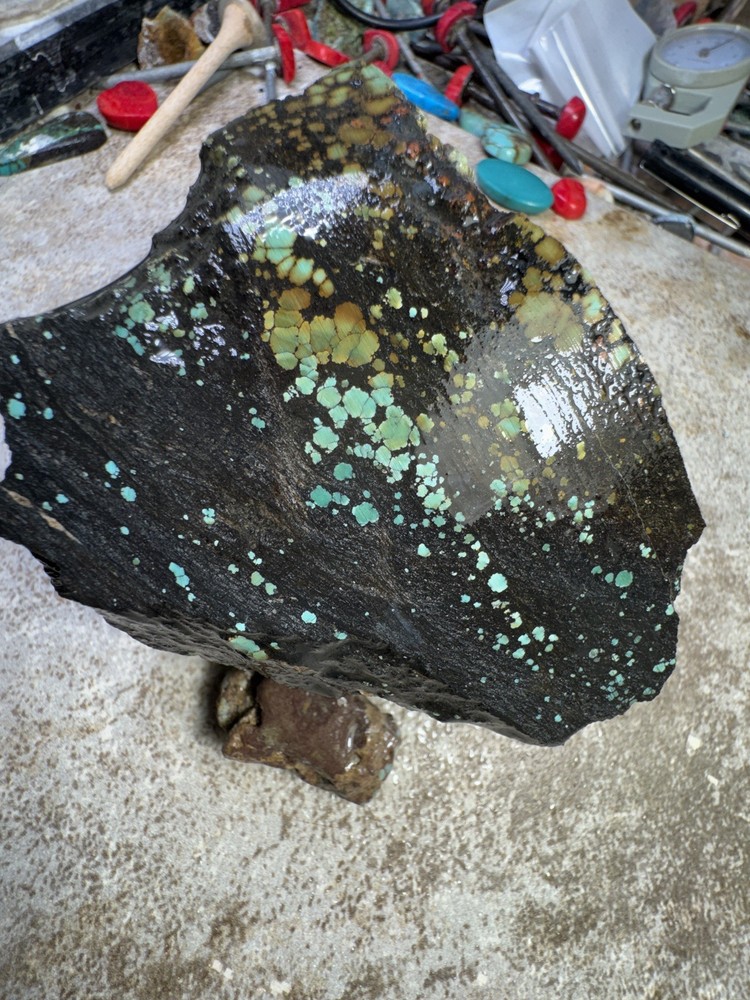 Natural Hubei turquoise polychrome multi color