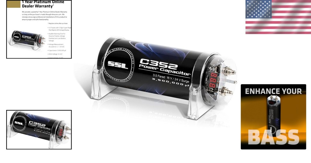 Energy Storage Capacitor for Amplifier, Subwoofer=