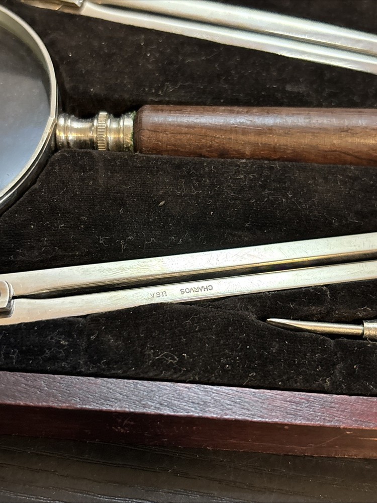 U.S. Navy vintage Charvoz drafting map tools set