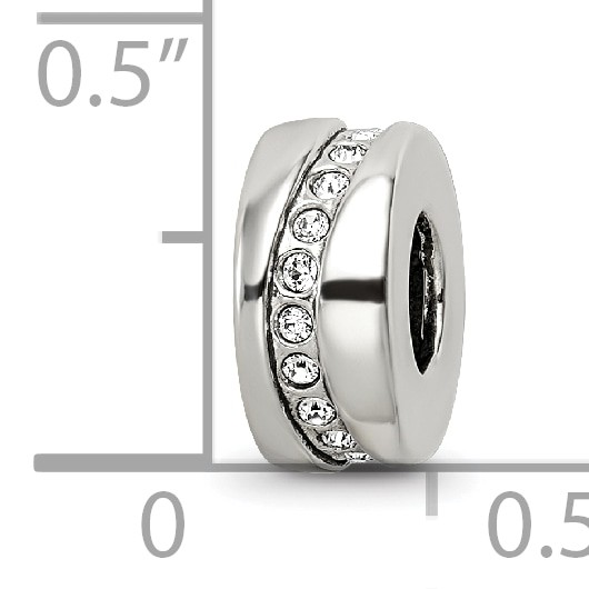 Silver Reflections Crystal Meandering Bead QRS3400