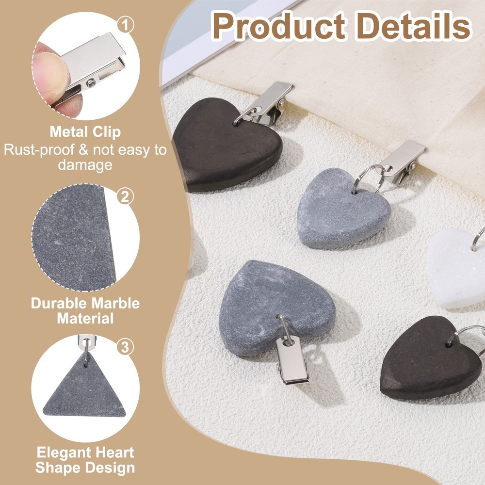 12Pcs Tablecloth Weights, Triangle Shape Tablecloth Pendant 4x4.9cm, Gray