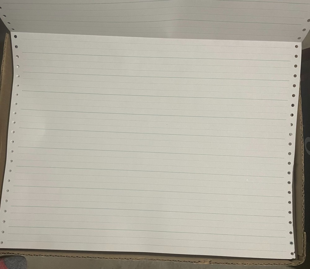50 CT Dot Matrix Continuous Feed Computer Printer Paper 11"x 14 7/8" 20 LB CRAFT
