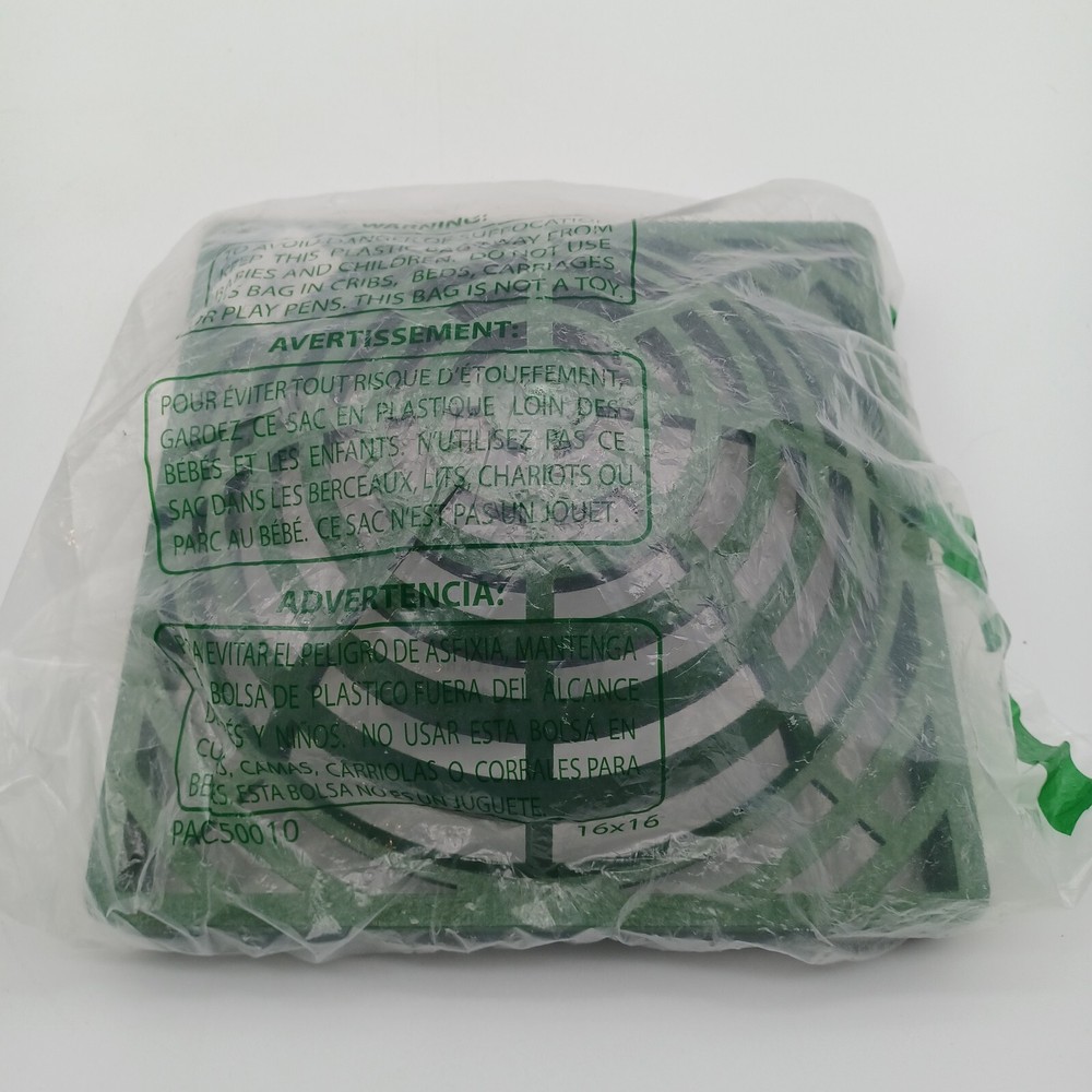 Atrium Grate 9 in. Green Square Polyolefin NDS