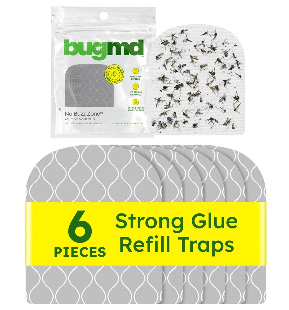 Genuine BugMD No Buzz Zone Flying Insect Extra-Strong Pad Refill (6 Refill Pads)