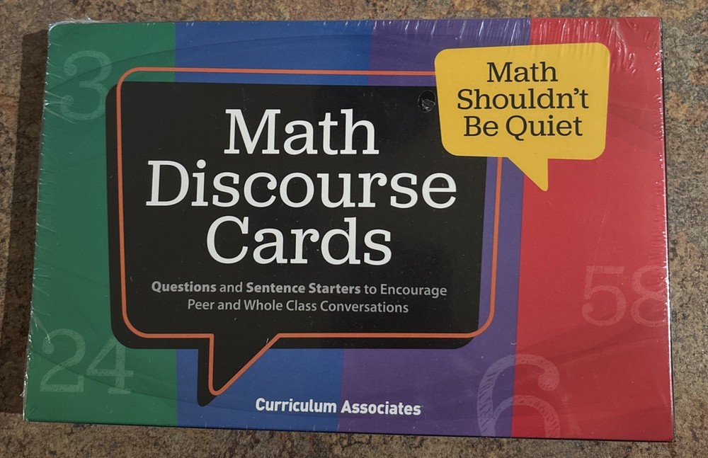 Math Discourse Cards - Encourage Peer & Whole Class Conversations - NEW SEALED