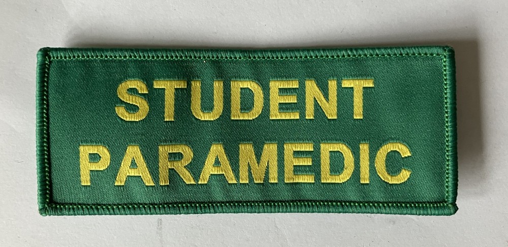 British Student Paramedic pocket tab patch, 10cms wide