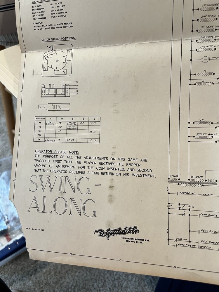 Swing Along Pinball Schematic