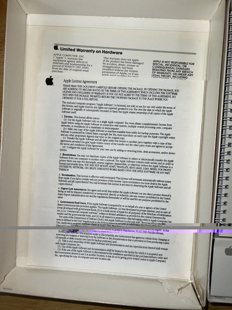 1988 Apple LaserWriter II NT/NTX Printer Accessory Kit Box Manual +Inserts NICE!