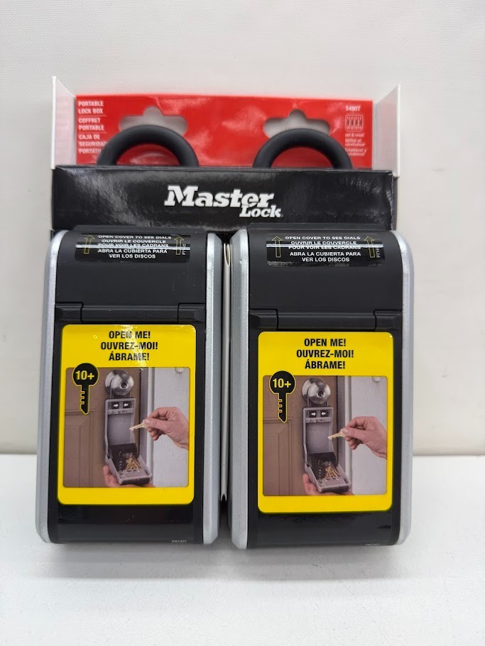 Master Lock 5480T Large Outdoor LOCK BOX with Removable Shackle (2-pack)